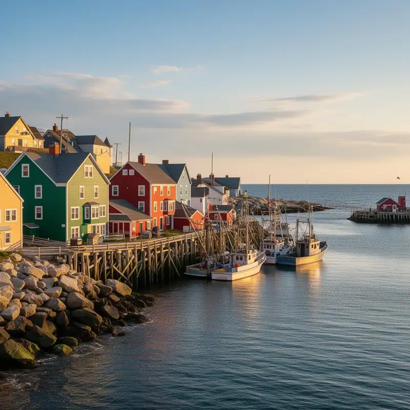 Scenic UK coastal town