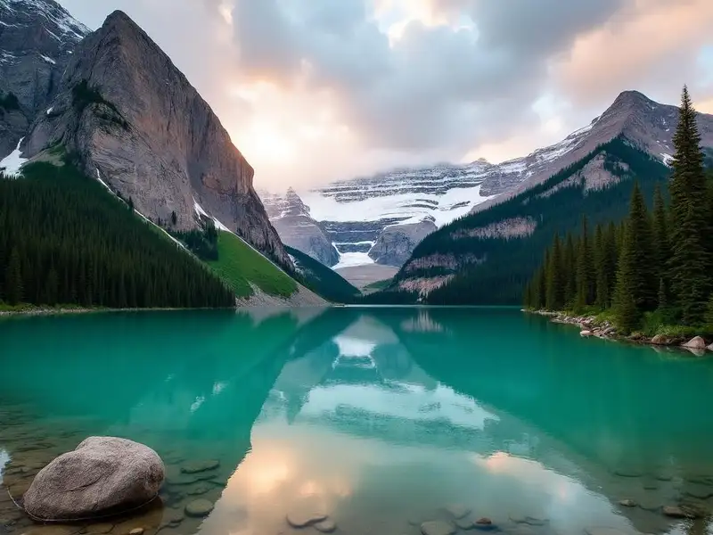 Scenic UK countryside lake